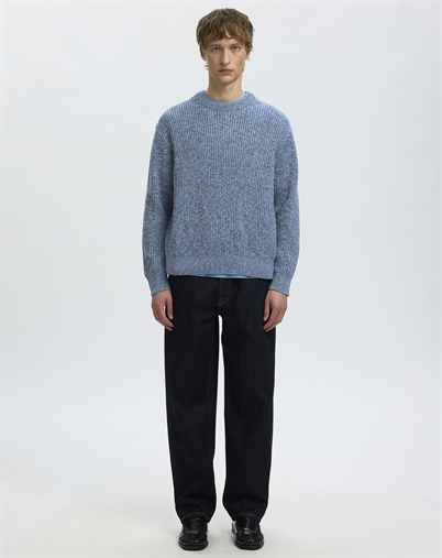 Selected - SLMTilum Knit Crew Neck - Blue Horizon